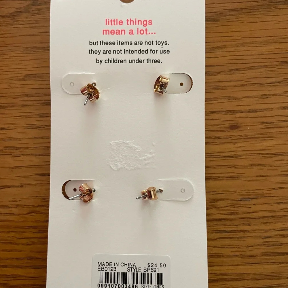 Brand New Crewcuts Hypoallergenic Earring Set